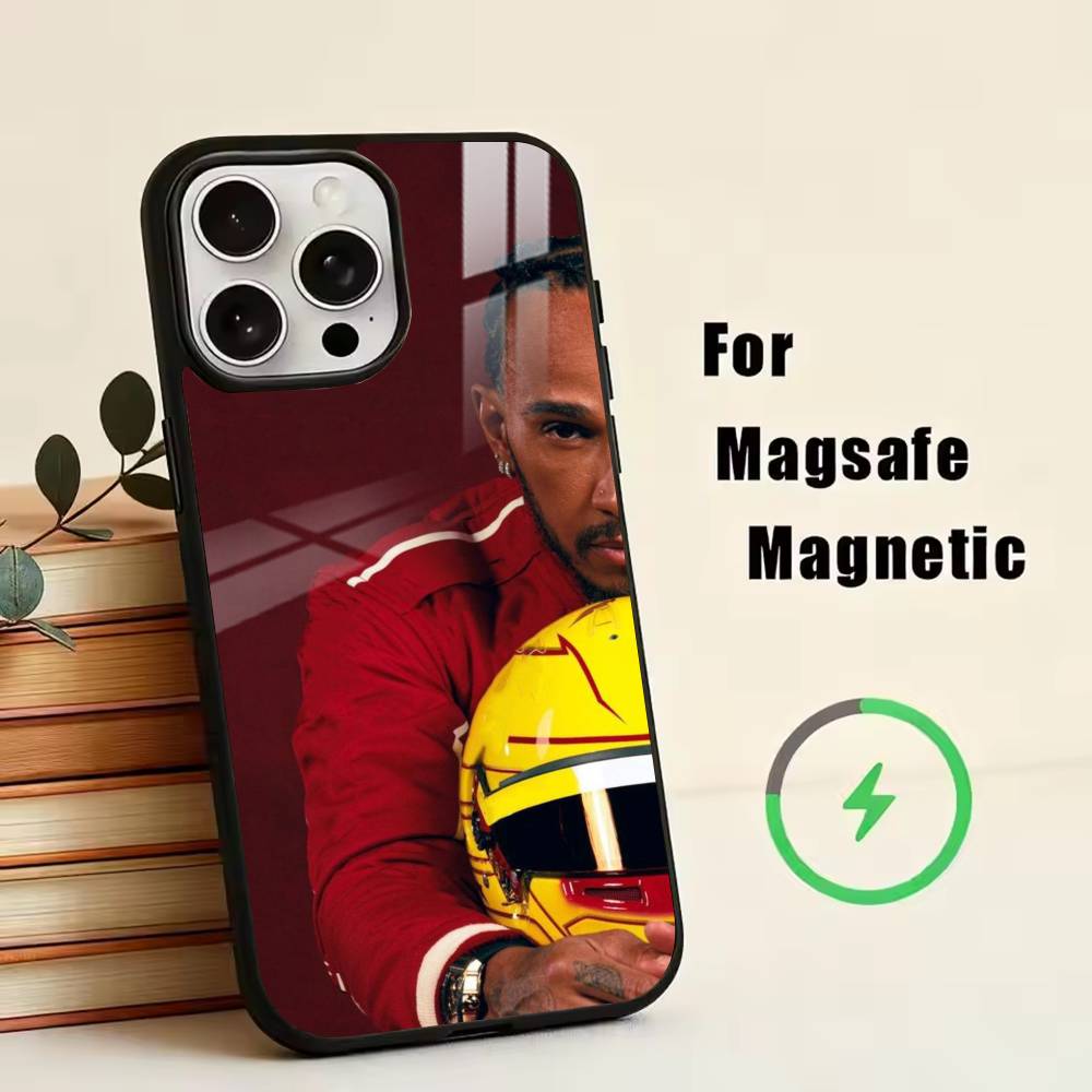 44 L-Lewis H-Hamilton Чехол для телефона для iPhone 17, 16, 15, 14, 13, 12, 11 Plus, Pro Магнитный с Magsafe Беспроводная зарядка