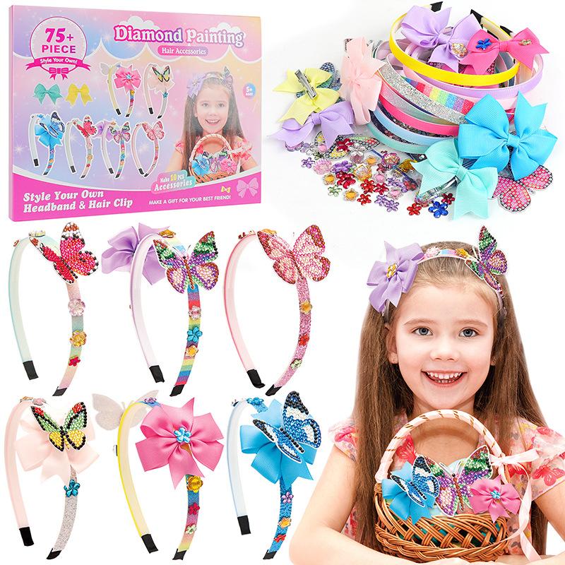 Hot Selling Gifts & Crafts DIY Toys Handicraft Hair Clips Hairbands Making Kit for Girls Kids