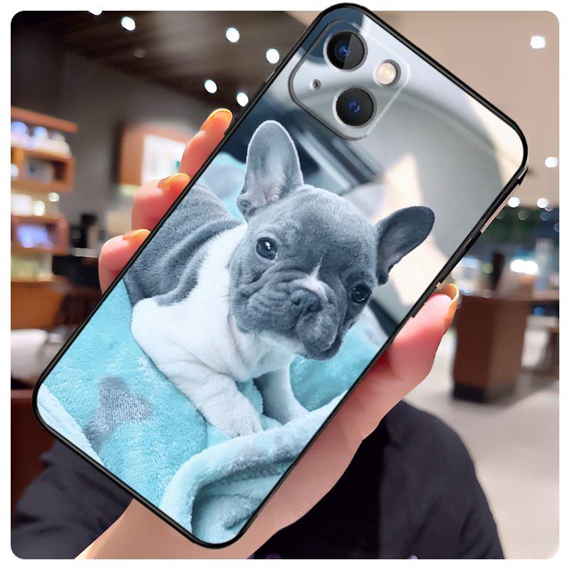 Чехол для iPhone 14 Pro Max 16 15 11 12 13 17 Pro Max mini 15 16 Plus 16e 17 Air с изображением мопса и французского бульдога