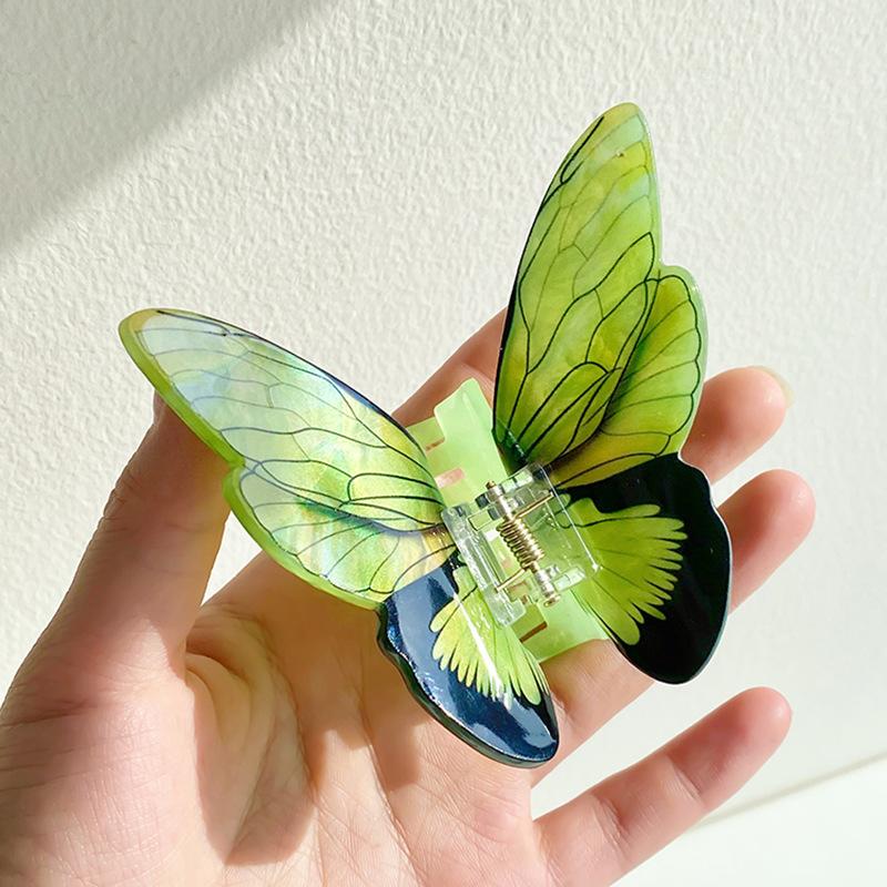 Супер фея прозрачная заколка-бабочка модная и простая заколка для захвата волос на затылке нишевая личность высококачественные аксессуары для волос