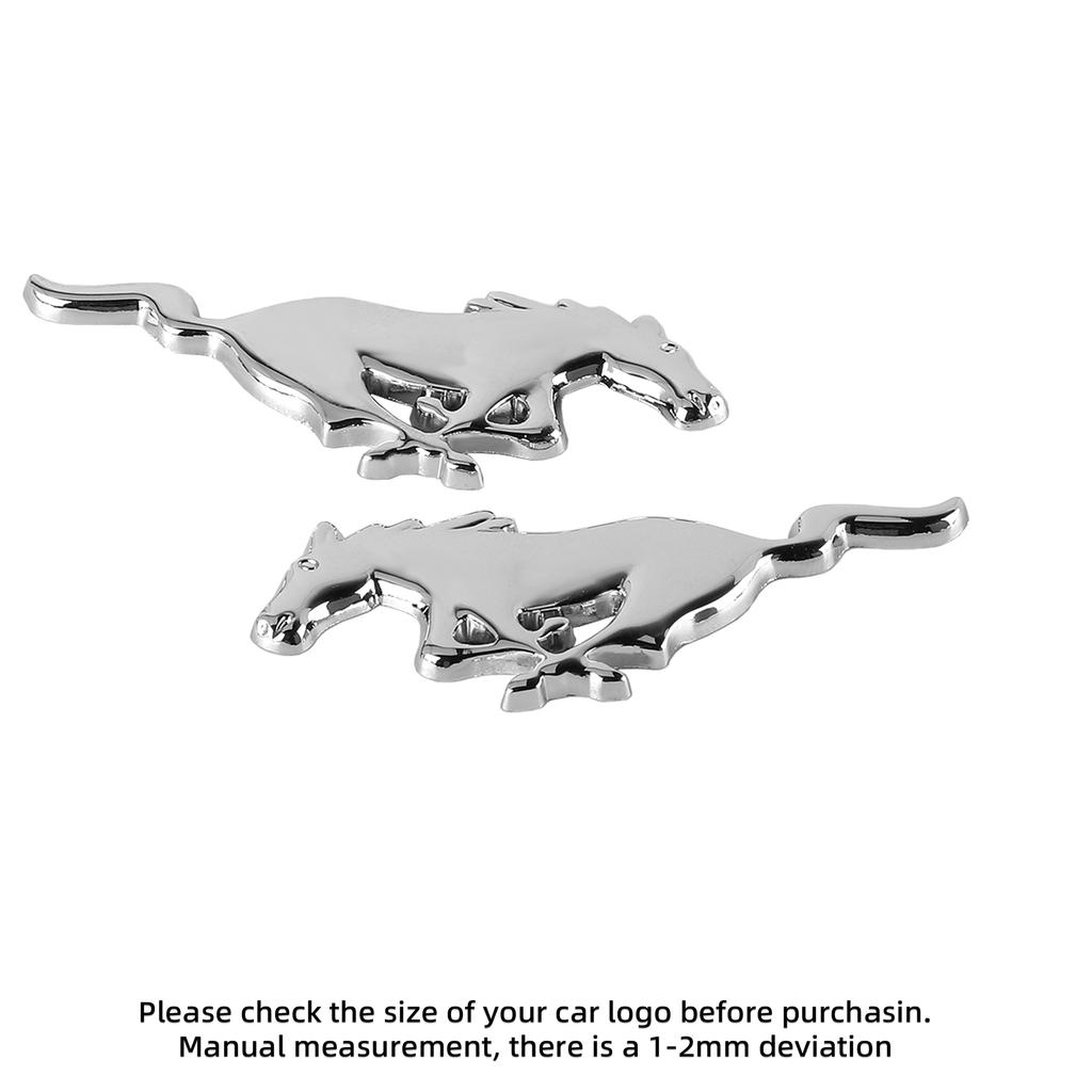 2PCS 7.5/11CM 3D Mustang Badge Running Horse Sticker For Ford Fiesta Focus Mondeo Kuga Edge Shelby GT Car Body Decoration Emblem