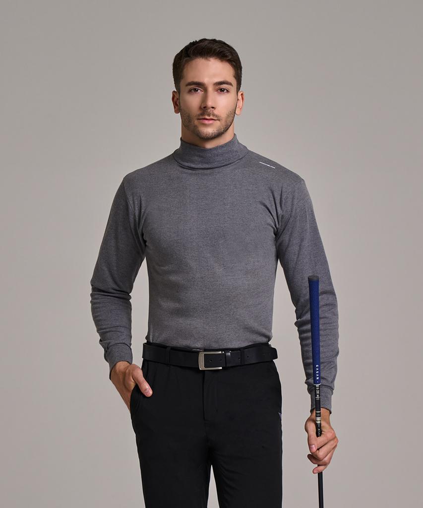 DOWNBLOW Men'S Sports Golf Wear Half-Neck Mock Turtleneck T-Shirt Dbc 6510M