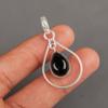 Драгоценный камень Черный Турмалин Ювелирные изделия из серебра 925 пробы Ручная работа Подвеска 1,60" PP-3-18