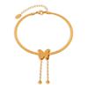 Niche Light Luxury Beach Foot Decoration Simple Titanium Steel Butterfly Ankleband Plated 18K Gold Womens Foot Chain