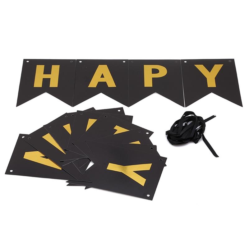 Баннер из цветных флажков "с днем рождения"