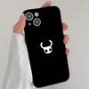 Anime Game Cool H-Hollow Knigth Phone Case Cool Black Silicone Soft For IPhone 16 15 14 13 12 11 X XR Plus Pro Max Plus