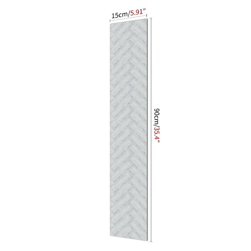 3D Самоклеящаяся толстая наклейка на пол с текстурой дерева Обои Наклейка на стену Водонепроницаемая Гостиная Туалет Кухня Домашний декор 15x90см