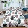 Home Living Luxury 3D Pineapple Print 2/3Pcs Soft Duvet Cover and PillowCase Kids Bedding Set Queen and King EU/US/AU Size