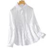 Embroidered White Shirt for Women Long-sleeved Spring Clothes New Sweet Temperament Base Shirt Top