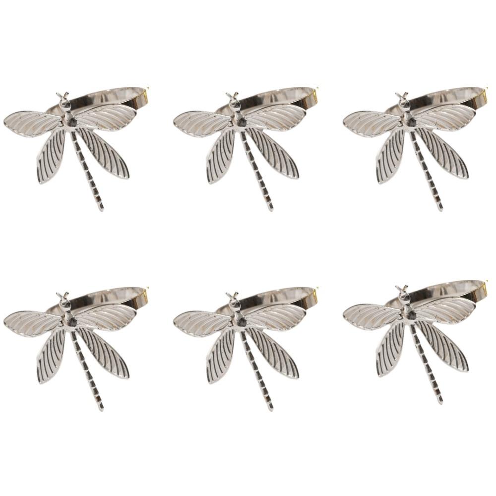 6 pieces/set Elegant Dragonfly Napkin Rings Minimalist Insect Napkin Buckle Party Decoration