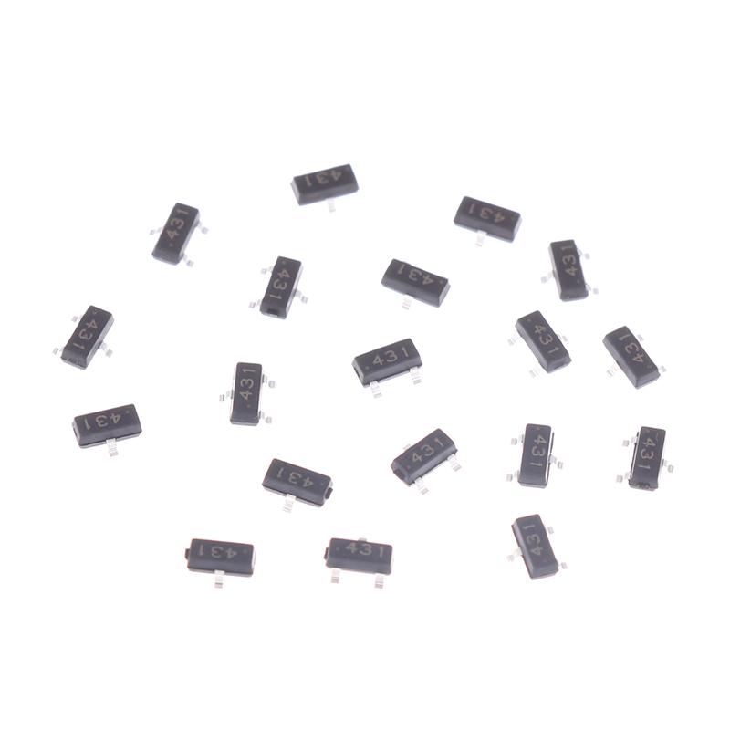 20 шт. Tl431 0,5% прецизионный чип-транзистор Sot-23 Cj431 Tl431A электронные аксессуары