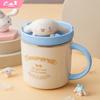 Керамические кружки Sanrio, милые стаканы для воды с 3D-крышкой-куклой Hello Kitty, 320 мл, кружки для молока и кофе, подарки для детей, посуда для дома/офиса