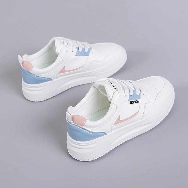 Женские легкие белые кожаные спортивные повседневные туфли 2025 года с дышащей мягкой толстой подошвой для весны и осени