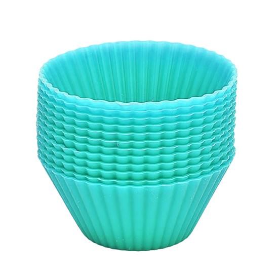 10 шт. круглая силиконовая форма для торта, кексов и кексов, многоразовый инструмент для выпечки кондитерских изделий