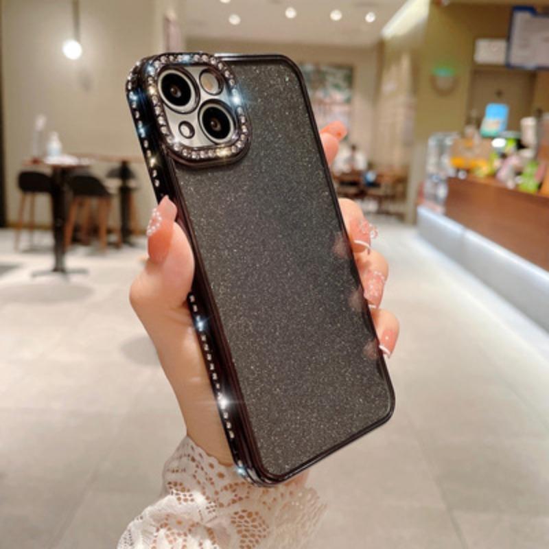 Applicable To Iphone16ProMax Single Row Drill Mobile Phone Case Apple 15 Lens Lace Diamond Plating 14 Protective Case Xr