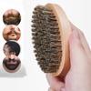 Щетка из щетины из цельного дерева, мужская борода, индивидуальный инструмент для чистки укладки, расческа для бороды, щетка для бороды