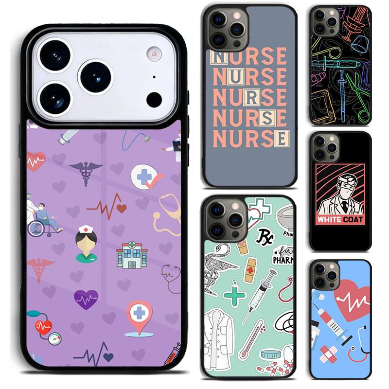 Медицинский чехол для телефона Медсестра Медицина Здоровье для iPhone 17 16 15 Pro Max Air 14 13 12 11 Plus Ударопрочный Capa Чехол