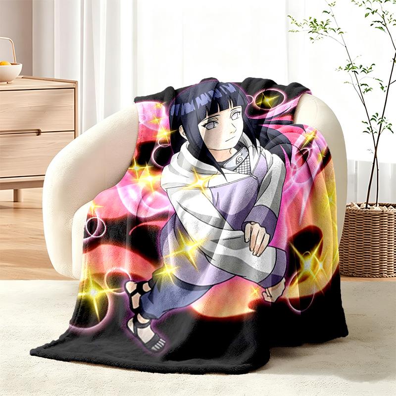Hyuga Hinata blanket Flannel Blanket Soft Cozy Plush Throw for Sofa Bed Lightweight Home Decor