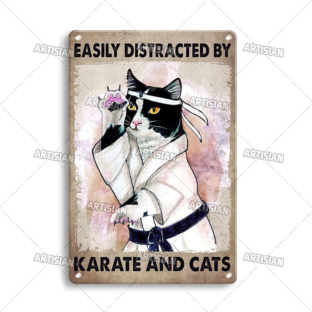 Артизан Кот Ретро Металлический Знак Забавный Питомец Винтажный Знак Декоративная Жестяная Табличка Гараж Бар Паб Клуб Кухня Дом Человек Пещера Настенный Декор