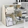 1PC Tea Bag Desktop Storage Box Acrylic Transparent Desk Pencil Box Office Bookend Organizer
