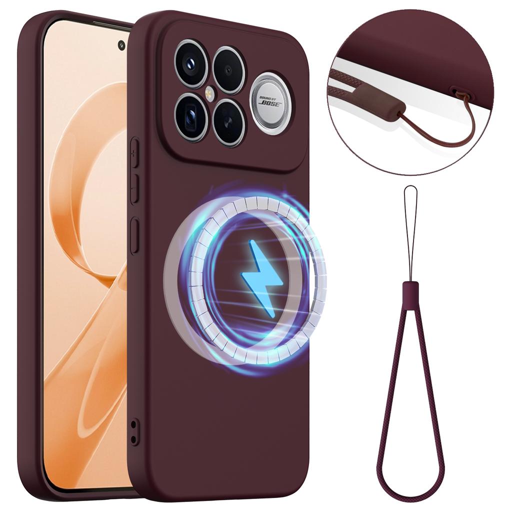 Для Xiaomi Poco F8 Ultra/Xiaomi Redmi K90 Pro Max 5G Магнитный чехол Защита от падения Жидкий силикон Чехол для телефона