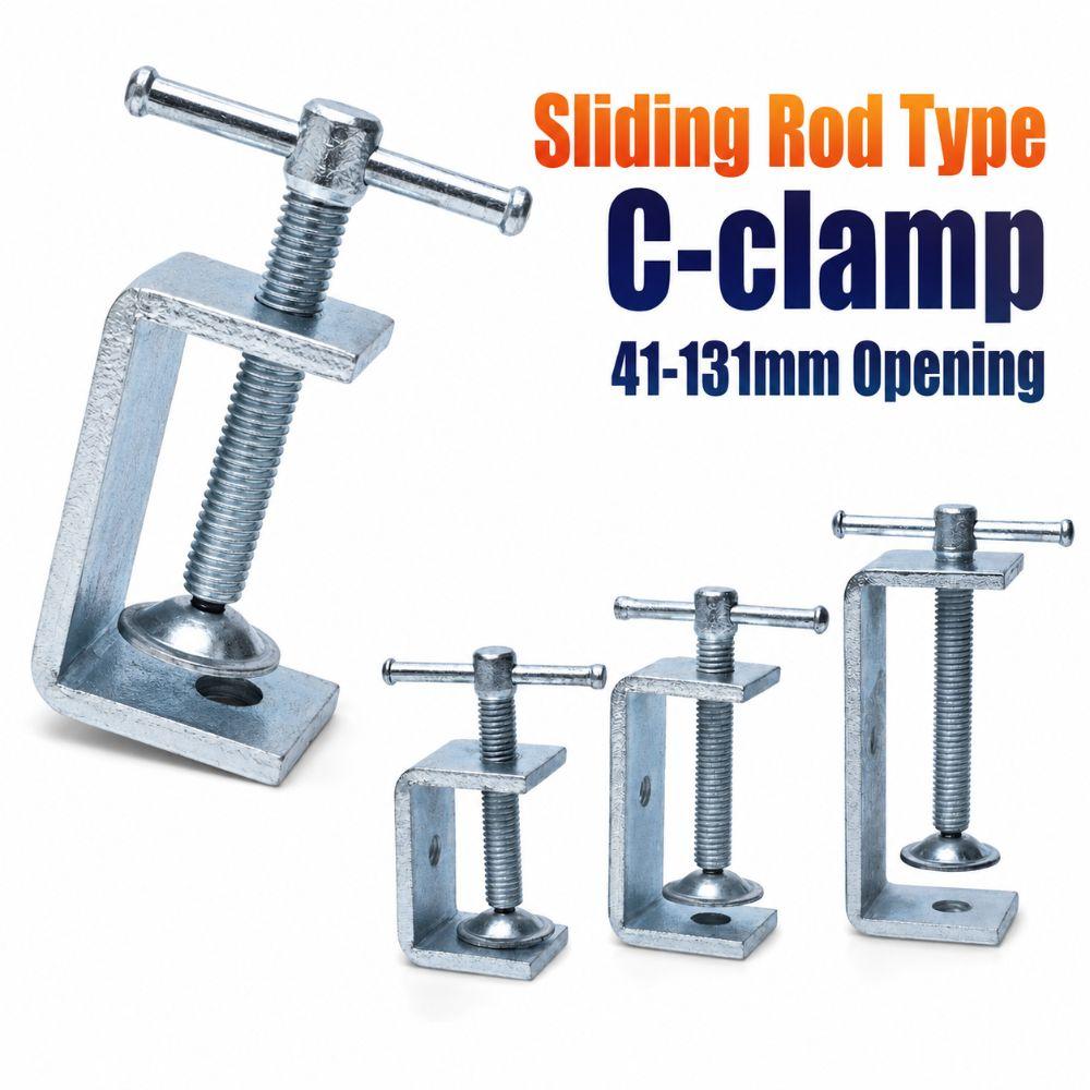 Adjustable Square Clamp Zinc Plating Fixed Holder Clip Professional C-clamp  Hardware Fasteners