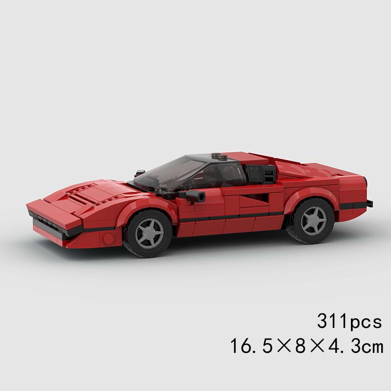 Городская самодельная модель гоночного автомобиля Super Race Car Speed ​​Model Building Bricks: ралли, спорт, гонки, полицейская машина, технический набор, подарок на Рождество.