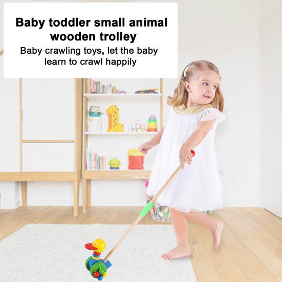 Деревянная игрушка для ползания для малышей Интерактивная игрушка для ходьбы Развивающие игрушки на колесиках для развития детей Игра в догонялки Игрушка для координации движений рук и глаз