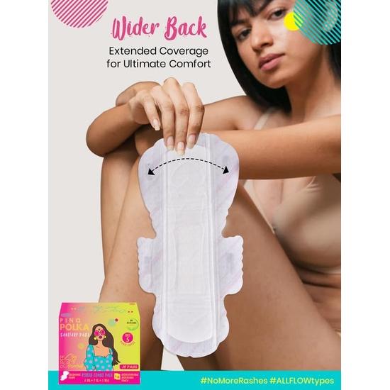 PINQ POLKA Набор для критических дней - Органический хлопок Супермягкое ощущение, Ультратонкие гигиенические прокладки I 8 XXL (Тяжелый поток) 7 XL (Ночь) 5 Обычный (день) 5 Ежедневных прокладок