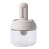 Seasoning Jar Retractable Spoon Glass Transparent Spice Condiment Storage Container Box for Home