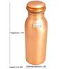 Бутылка Prisha India Craft из чистой меди, бесшовный дизайн с лаковым покрытием, емкость 500 мл (коричневый)