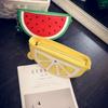 PU Leather Lemon Shoulder Bag Phone Watermelon Bag Casual Fruit Handbag  Streetwear