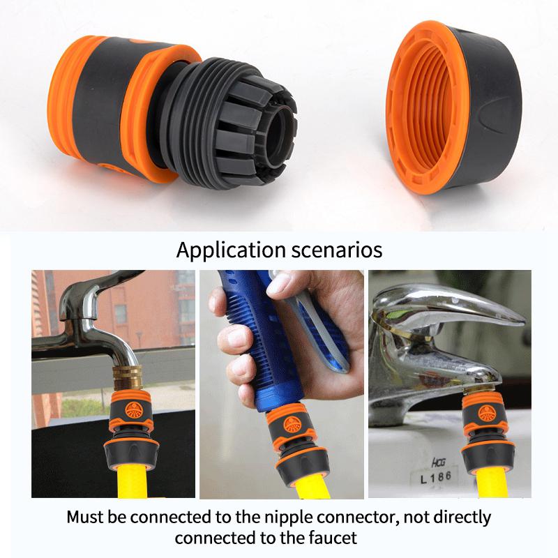 1/2'' 3/4'' Быстроразъемный соединитель для шланга Соединительная муфта для труб Стопорный соединитель для воды Соединение для пистолета для мойки автомобиля Фитинги для полива сада Адаптеры для труб