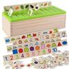 Wooden Box for Sorting Shapes and Objects Montessori Game System