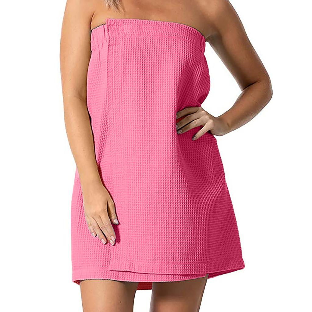 Женское банное полотенце, женское обертывание для тела Waffle-Spa с застежкой