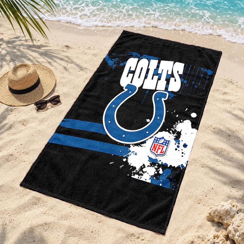 Indianapolis Colts Beach Towel Quick Dry Sand Free Lightweight Beach Towels for Travel Swimming Camping