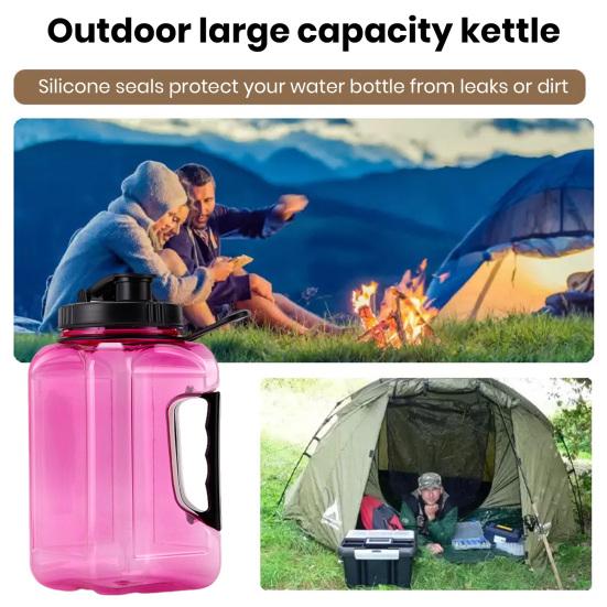 Sports Water Bottle with Handle Food Grade BPA Free Leak-Resistant Wide Opening Design Water Jug Fitness Sports Bottle