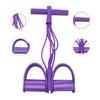 6-Tube Sit-up Pedal Resistance Band with Handle Multifunction Tension Rope Elastic Yoga Pedal Puller Body Stretching Trainer Home Gym