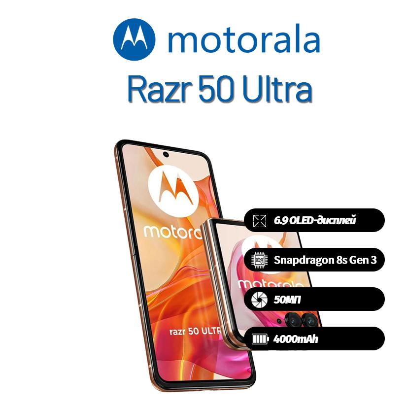 Motorola Смартфон Moto Razr 50 Ultra поддерживает Nano-SIM+eSIM, Совершенно новый