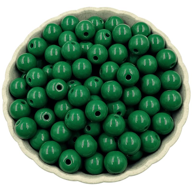 Товары для вечеринок для изготовления украшений Круглые свободные бусины своими руками Однотонные 50 шт. Многоцветные 10 мм Непрозрачные