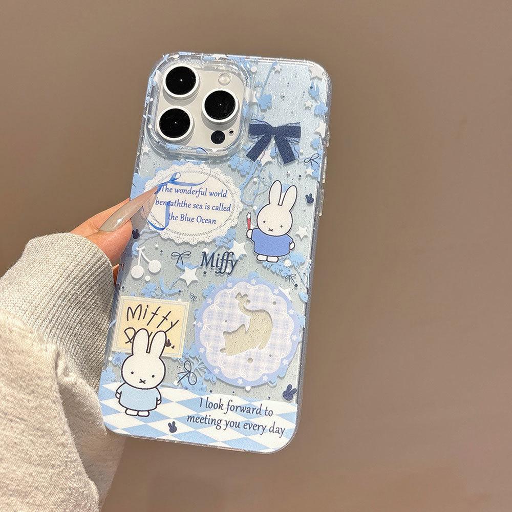 Милый Мультяшный Чехол для Телефона Миффи для Apple IPhone 16 Pro Max и IPhone 15 Pro с Большим Отверстием Персонализированный Защитный Чехол