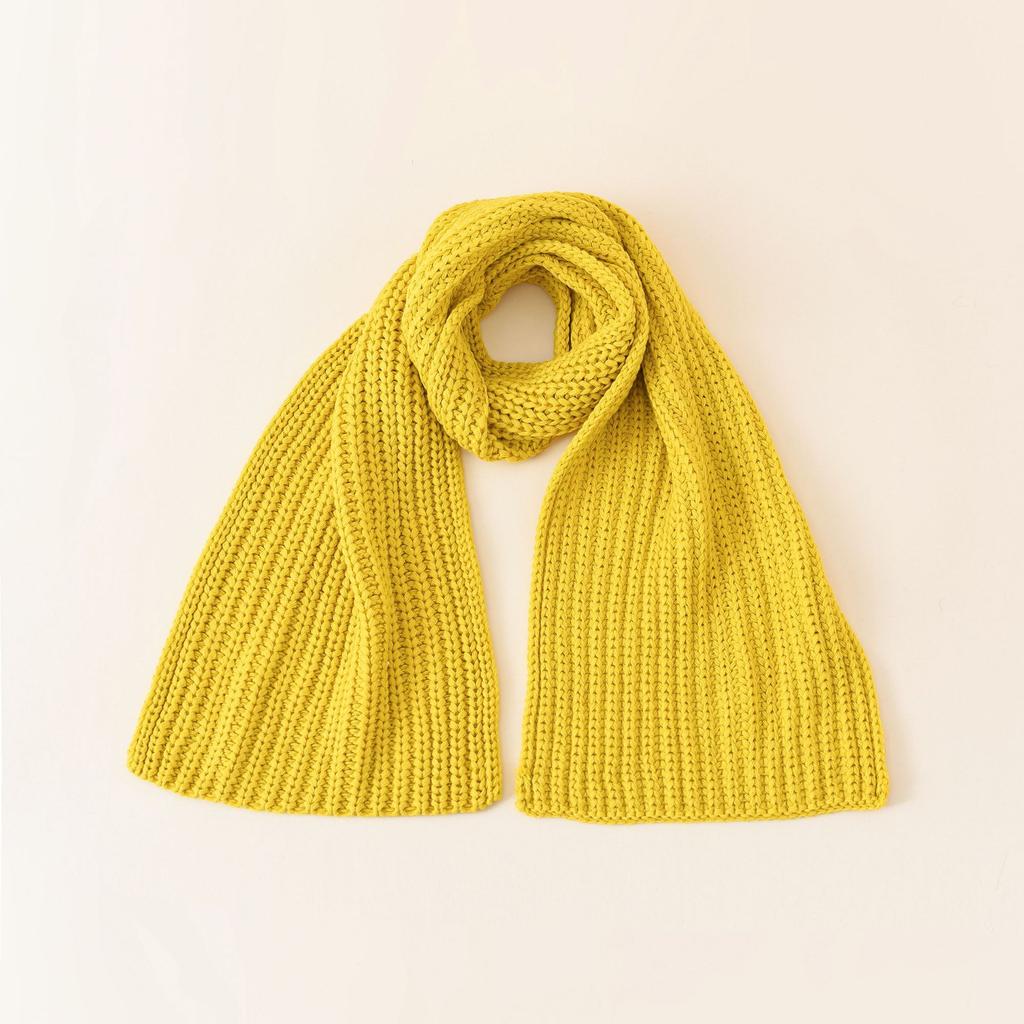 Black Knitted Scarf for Men and Women In Winter Korean Version of Ins Japanese Students Warm Autumn and Winter Scarf