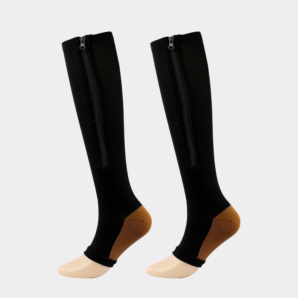 Zippered Compression Sports Socks for Varicose Veins