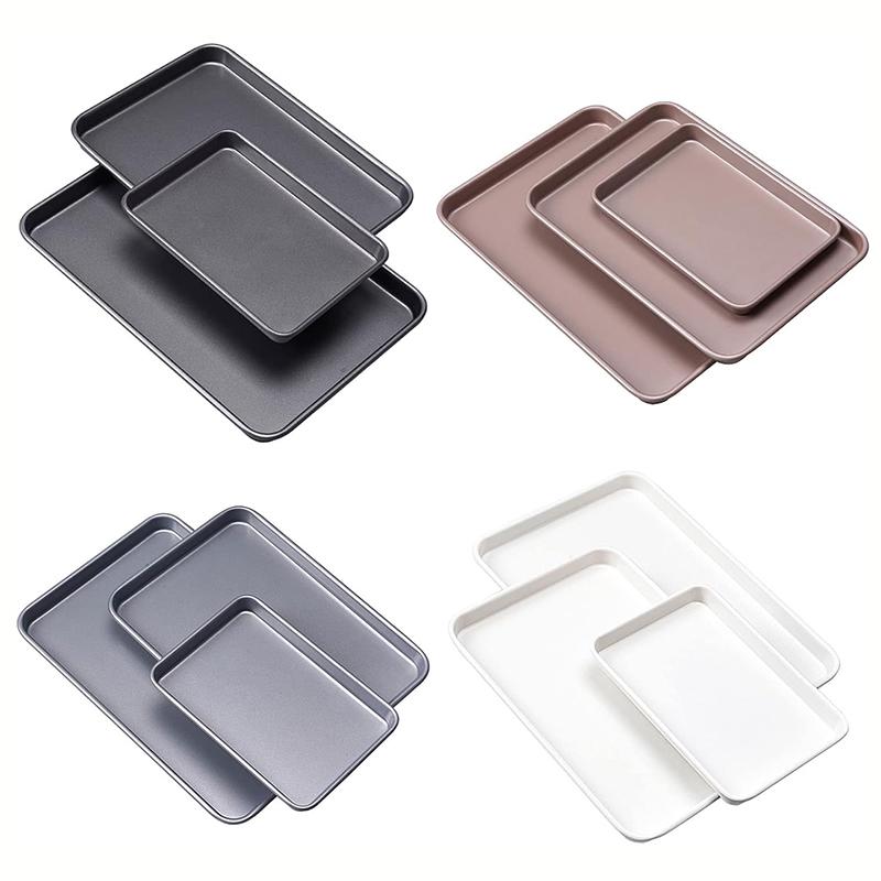 3 шт. формы для выпечки с антипригарным покрытием для духовки, утолщенные формы из углеродистой стали для печенья, торта, хлеба, формы для кексов, инструменты для выпечки, формы для выпечки