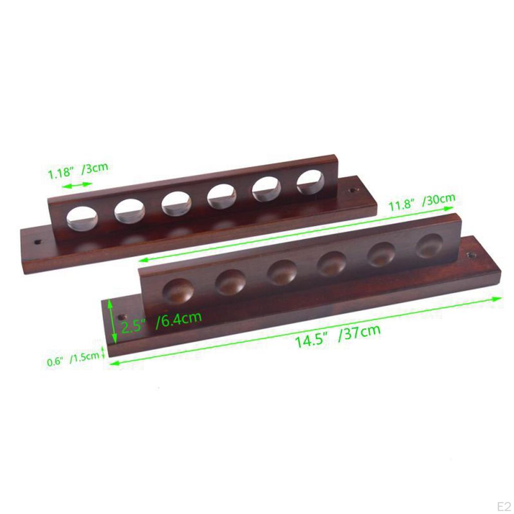 Billiard Cue Rack Accessory Bracket Stand Rest Space Saving Wall Mounted Wood Ornament for Room