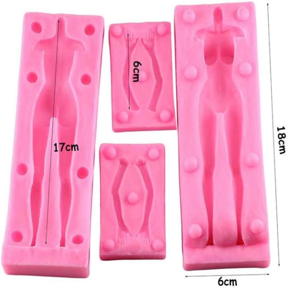 Full Body 3D Woman Mold Silicone Fondant Molds Kit Clay Decorating