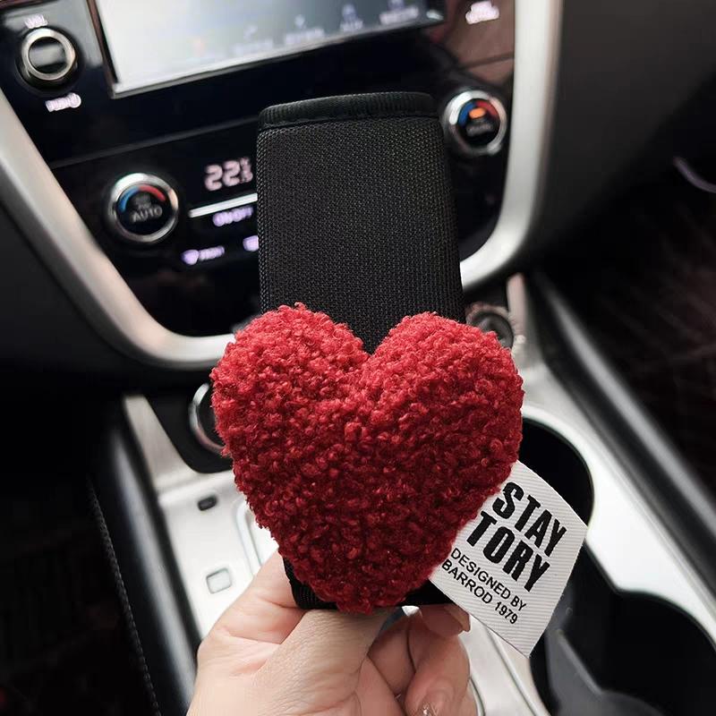 1 шт. Милый ретро красный сердечко Чехол на ручку переключения передач сетка Автоматический рычаг переключения передач Чехол для ручного тормоза Для женщин Автомобильные аксессуары Внутренняя отделка