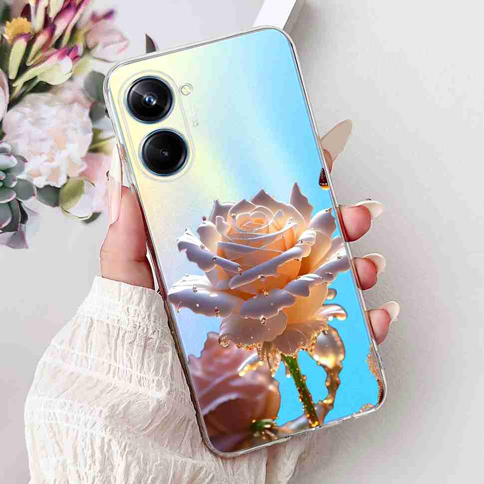 For Realme 10 Pro 5G 6.72" Case New Popular Flower Pattern Soft Silicone TPU Cover For Oppo Realme 10Pro 5G RMX3663 Bumper Shell