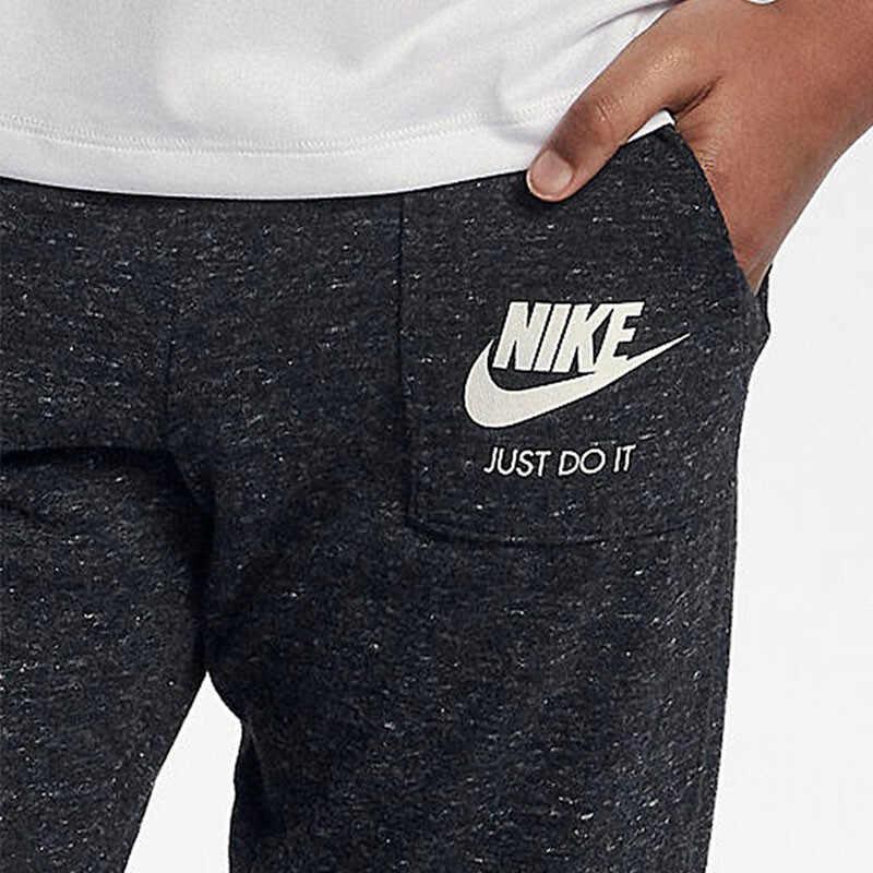 Nike Детские спортивные повседневные трикотажные длинные брюки детские штаны черные 890278-010