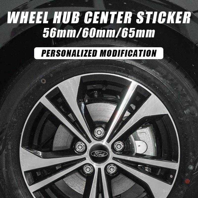 4Pc 65mm 60mm 56mm Car Wheel Center Hub Cap Cover Badge Stickers For Ford F150 Focus Ranger Fiesta Transit Mustang Mondeo Fusion